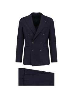 double-breasted peak-lapel suit