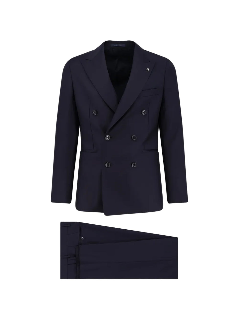 double-breasted peak-lapel suit