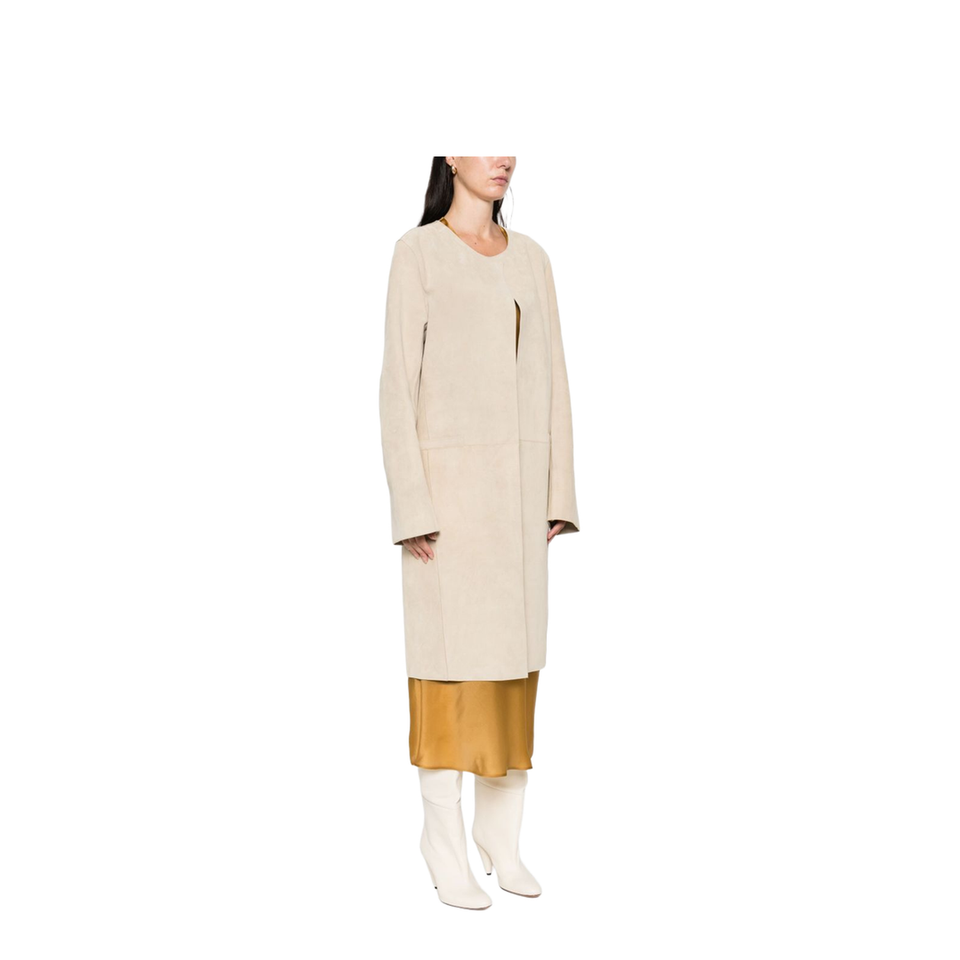 Suede Leather Coat