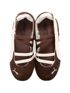 suede strap ballerina shoes