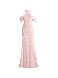 floral halterneck dress