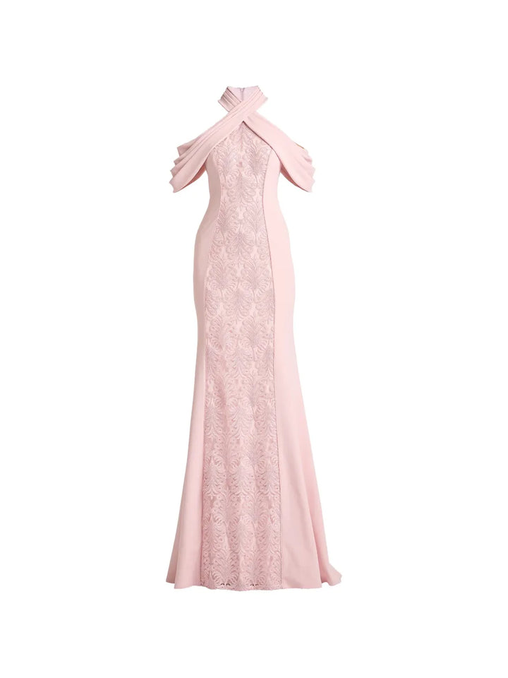 floral halterneck dress