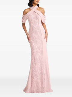 floral halterneck dress