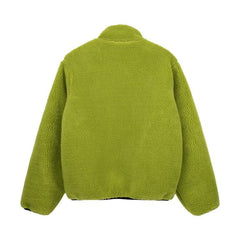Stussy Sherpa Reversible Jacket Moss Green