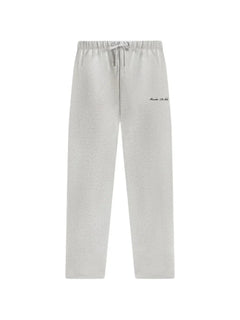 Taylor logo-embroidery marl grey wide-leg track pants