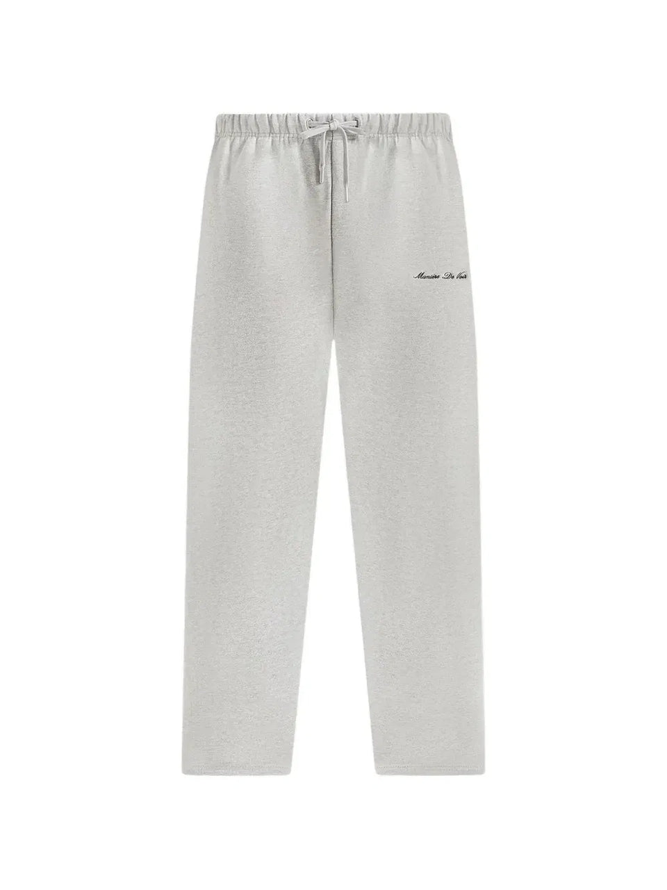 Taylor logo-embroidery marl grey wide-leg track pants
