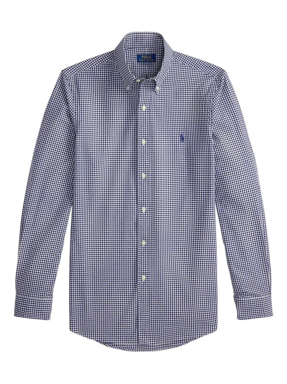 gingham long-sleeved shirt