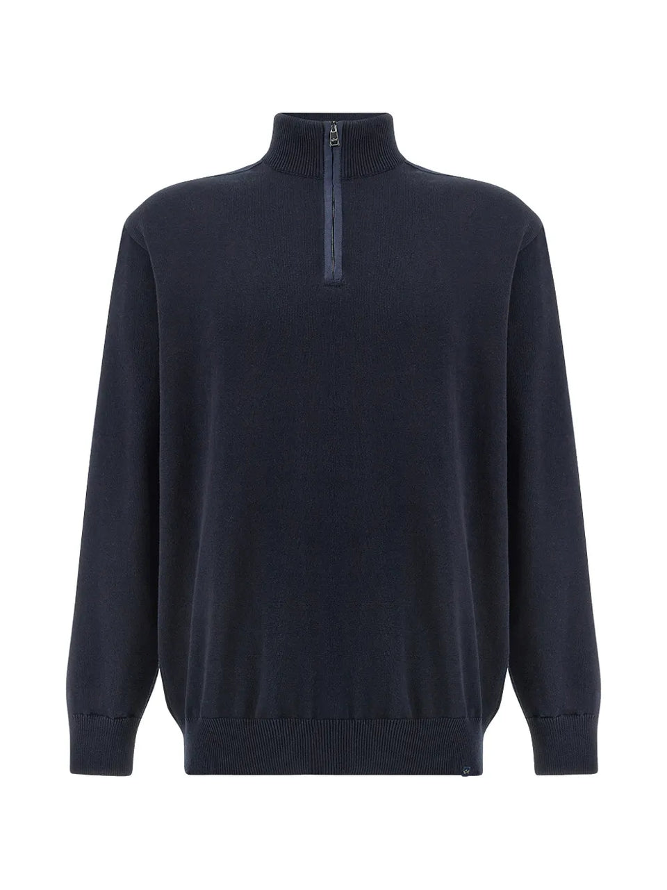 half-zip cotton sweater
