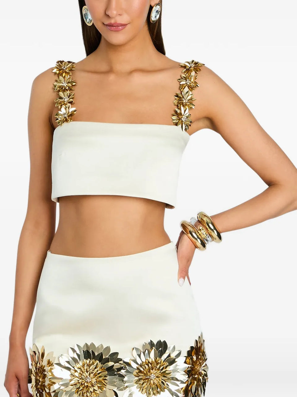 The Gitte floral-embellished mini skirt