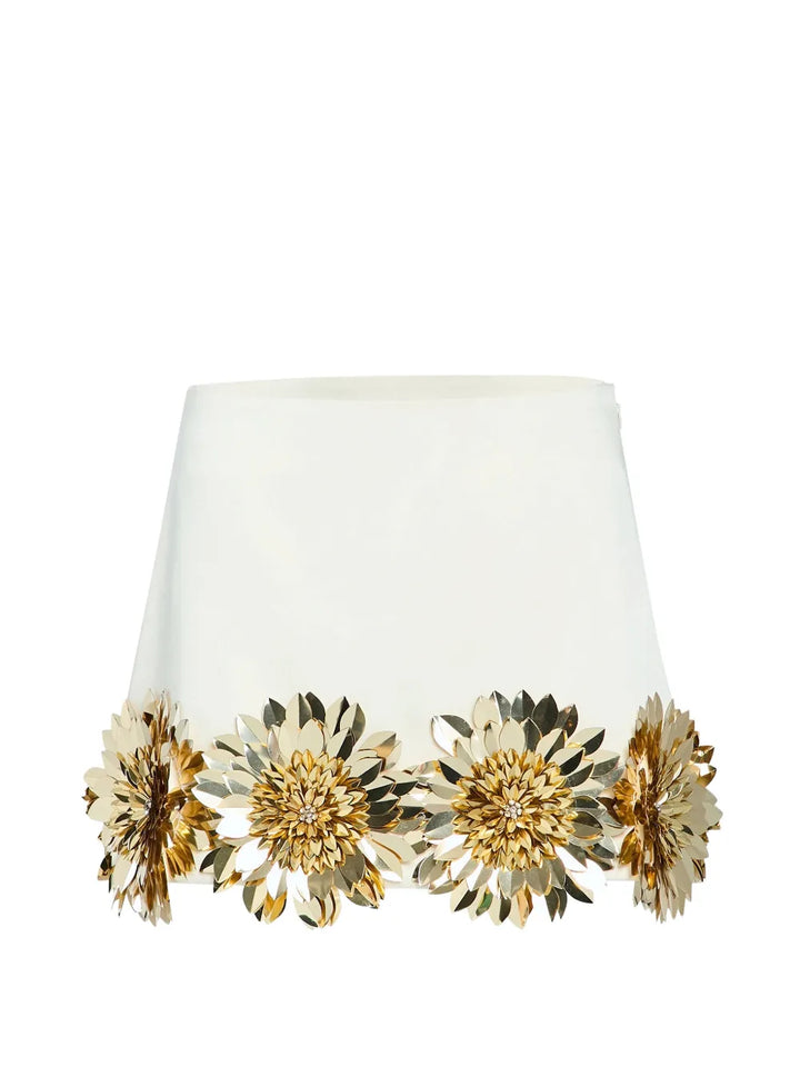 The Gitte floral-embellished mini skirt
