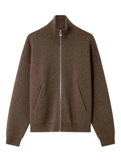 Core zipped high-neck cardigan