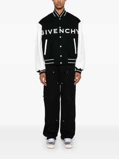logo-emboosed bomber jacket