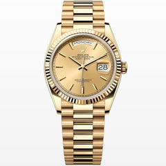Rolex | Day-Date | 128238 | Yellow gold | 36 x 43 mm | Yellow gold | Champagne | Automatic
