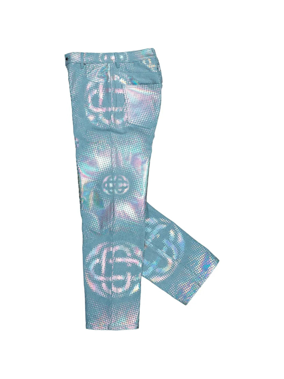 pearlescent monogram baggy jeans