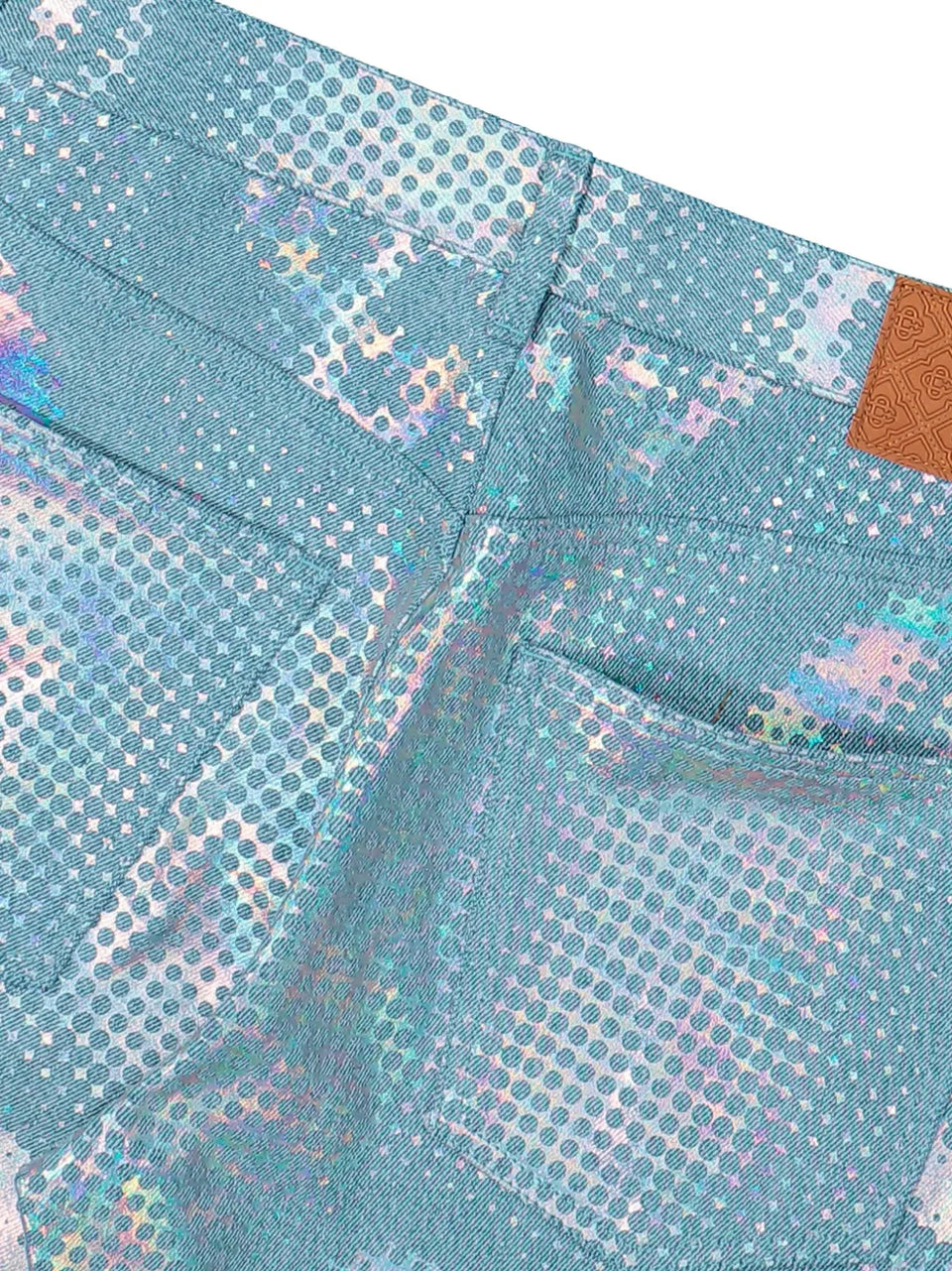 pearlescent monogram baggy jeans