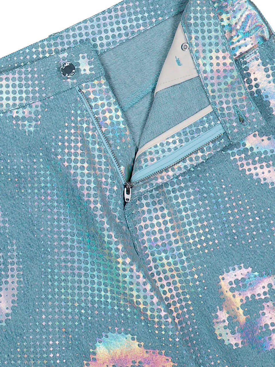 pearlescent monogram baggy jeans