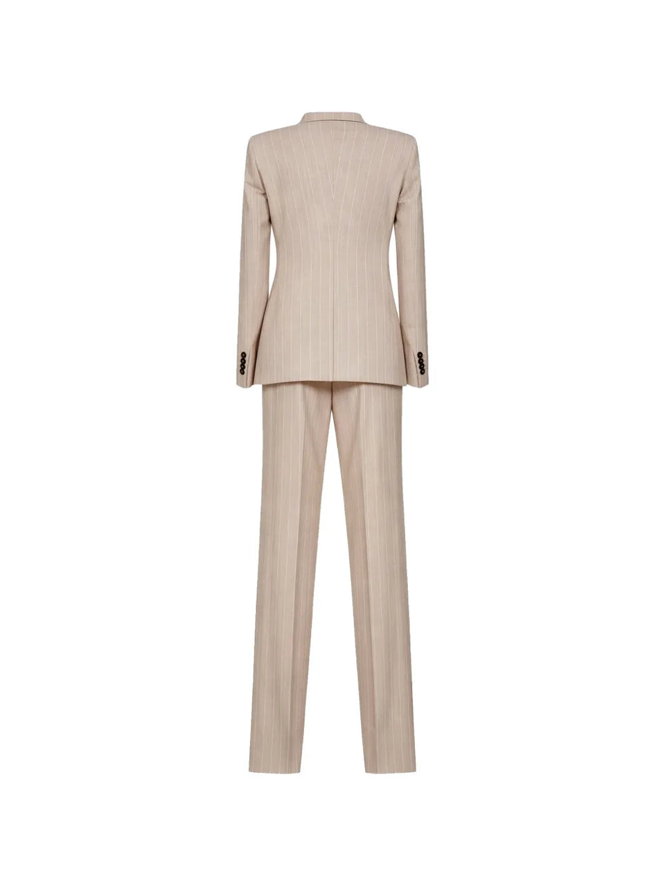 pinstriped double-breasted suit