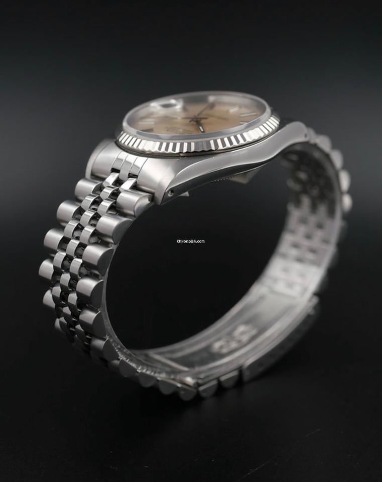 Rolex | Datejust | 16014 | White gold | 36 mm | Steel | White | Automatic
