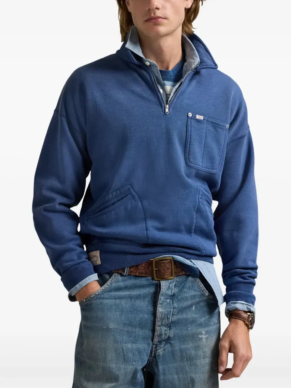 logo-tag polo shirt