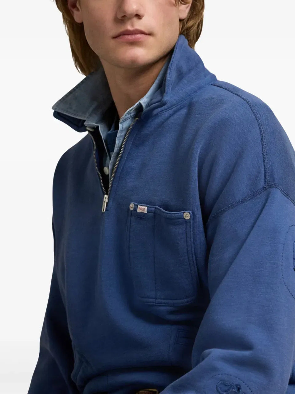 logo-tag polo shirt