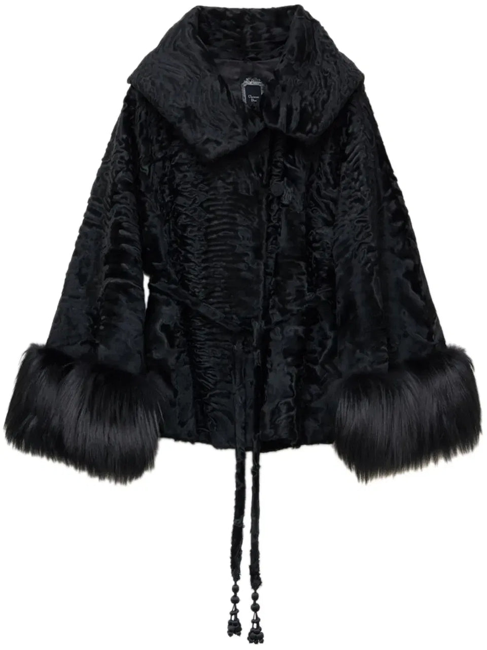 fur-trim cuff jacket