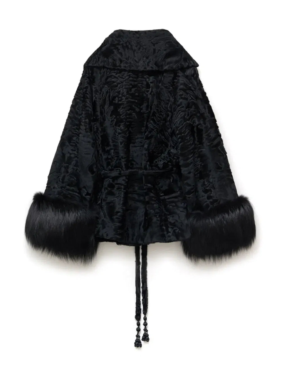fur-trim cuff jacket