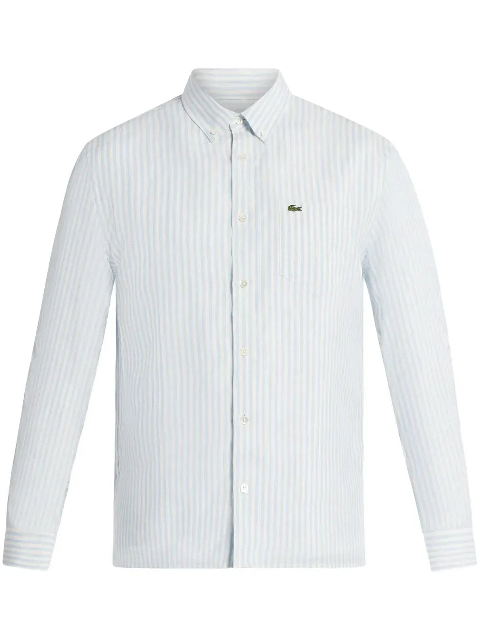 logo-appliqué striped shirt