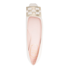 Trompette Ballerinas in Leather Off White