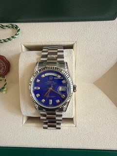 Rolex | Day-Date | 118339 | White gold | 36 mm | White gold | Blue | Automatic