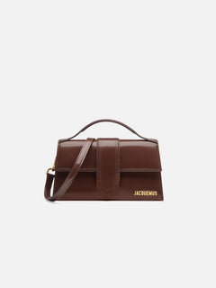 Jacquemus The Large Bambino Crossbody Flap Bag Midnight Brown