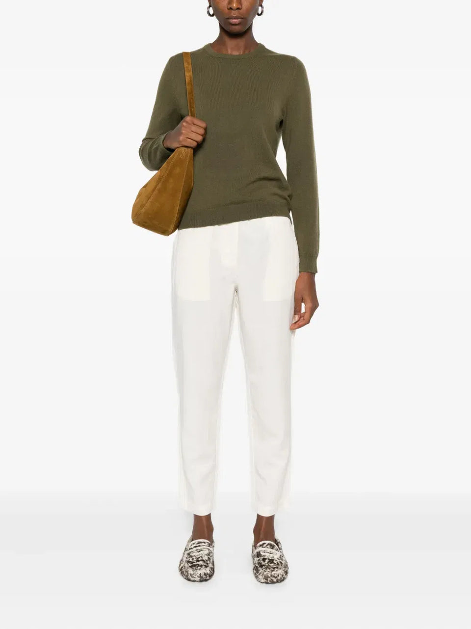 round-neck cashmere sweater