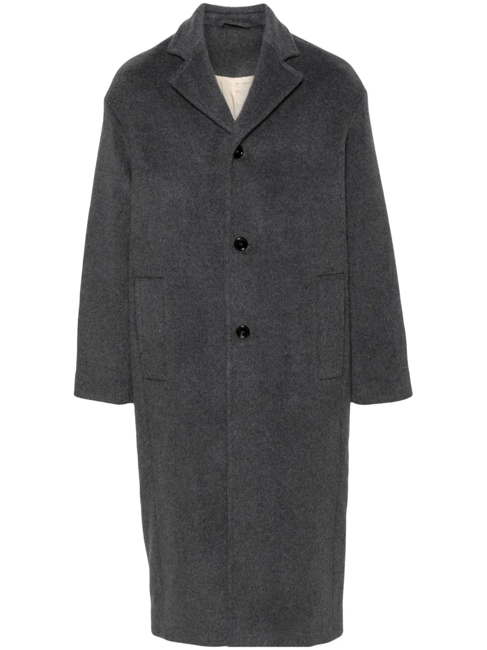 notched-lapels single-breasted coat