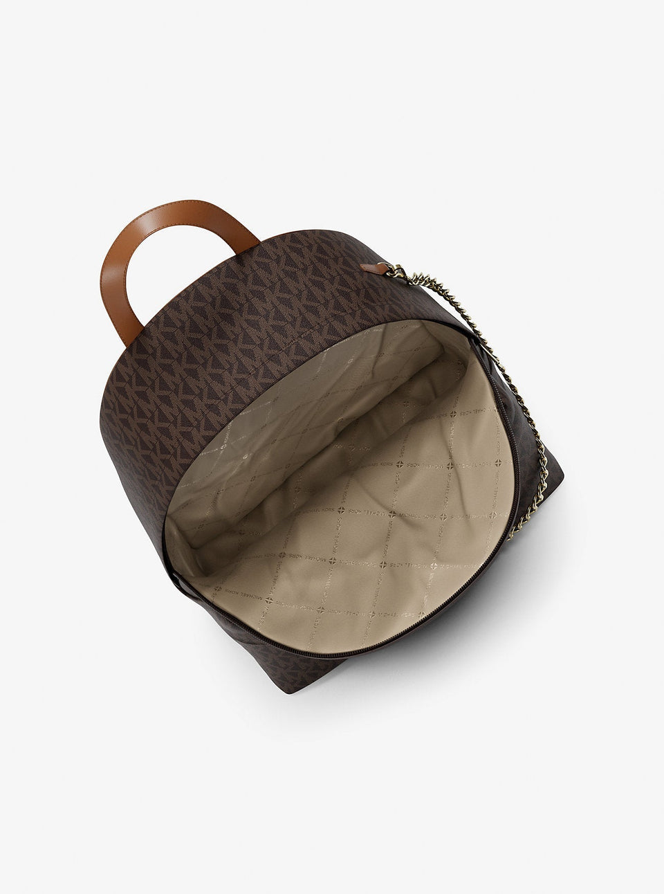 Michael Kors Slater Medium Signature Logo Backpack Brown