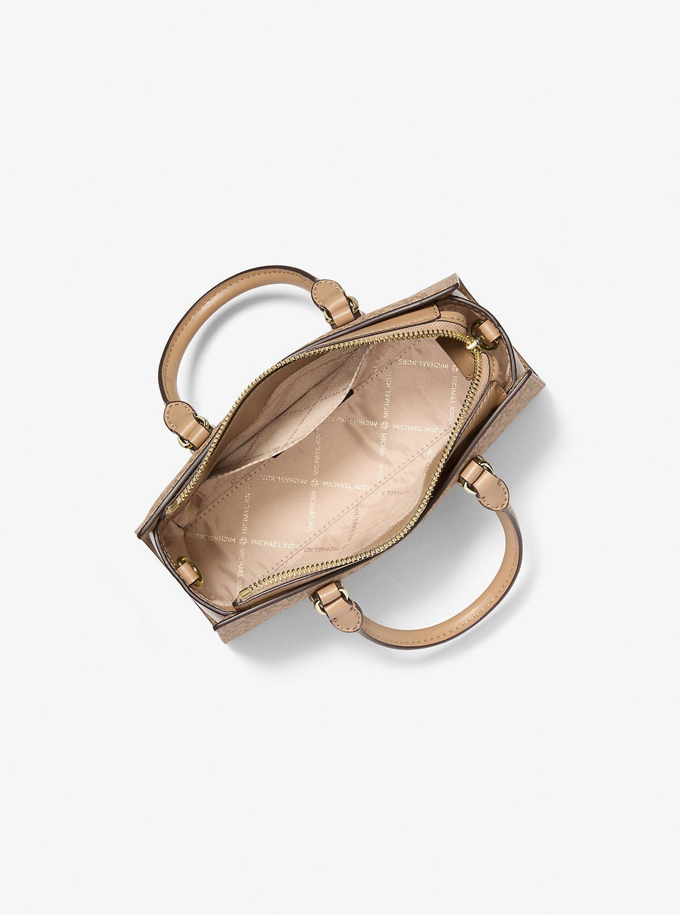 Michael Kors Arden Small Signature Logo Messenger Bag Camel