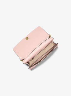 Michael Kors Jet Set Medium Signature Logo Crossbody Bag Powder Blush