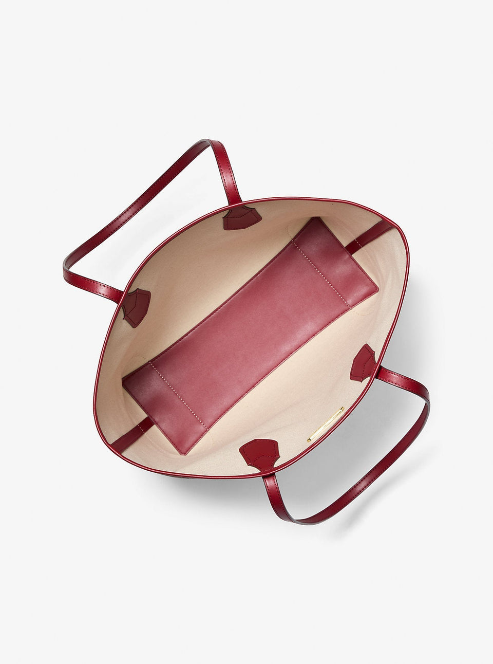Michael Kors Eva Large Ombre Signature Logo Tote Bag Cherry