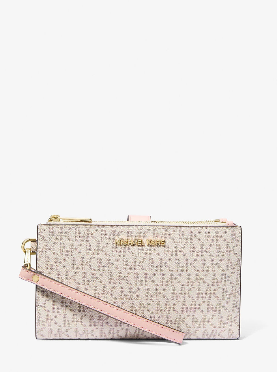 Michael Kors Jet Set Travel Signature Logo Smartphone Wallet Pwd Blsh Mlt