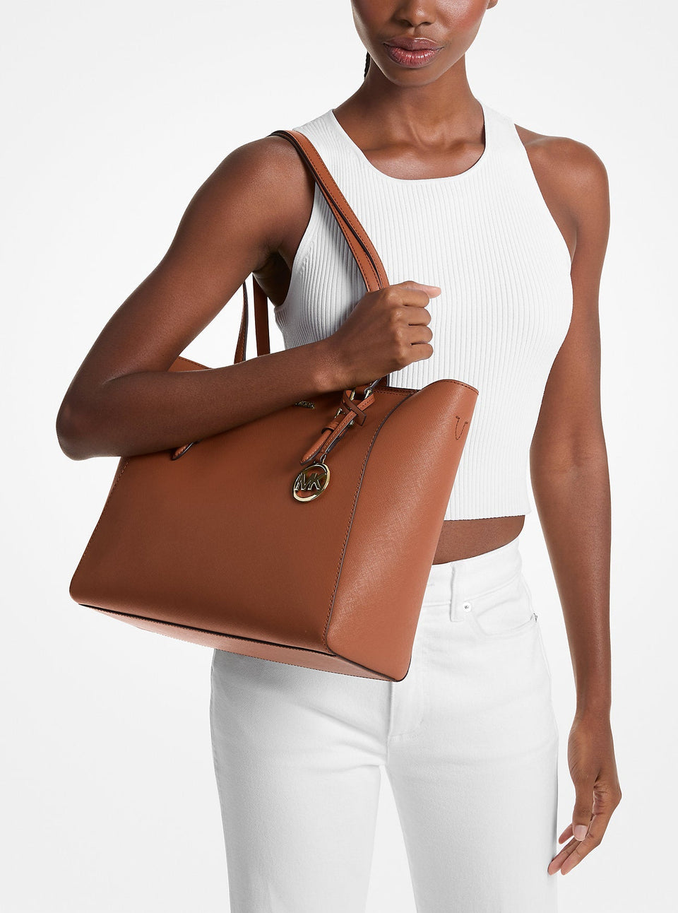 Michael Kors Charlotte Large Saffiano Leather 3-in-1 Tote Bag Luggage