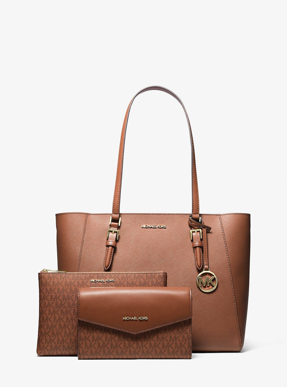 Michael Kors Charlotte Large Saffiano Leather 3-in-1 Tote Bag Luggage