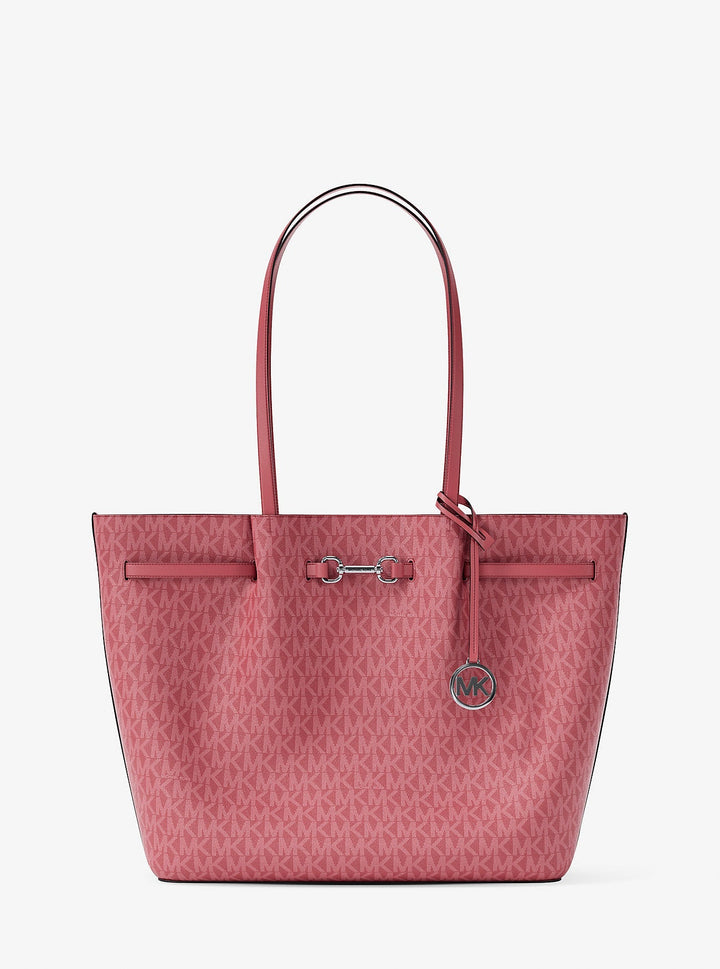 Michael Kors Carson Large Signature Logo Tote Bag Hibiscus