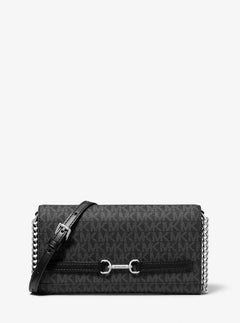 Michael Kors Carson Large Signature Logo Convertible Crossbody Bag Black
