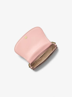 Michael Kors Mila Medium Signature Logo Messenger Bag Powder Blush
