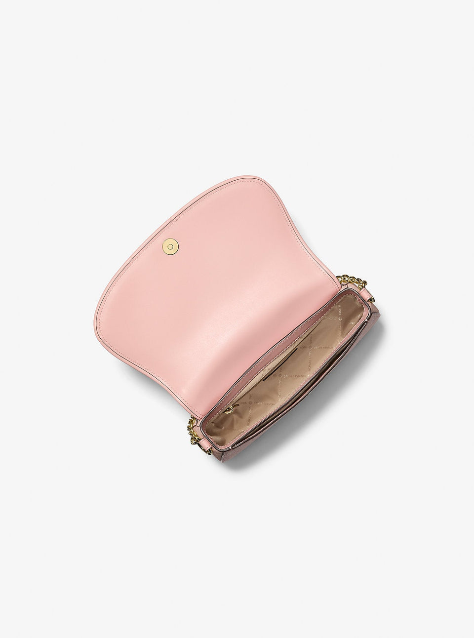 Michael Kors Mila Medium Signature Logo Messenger Bag Powder Blush
