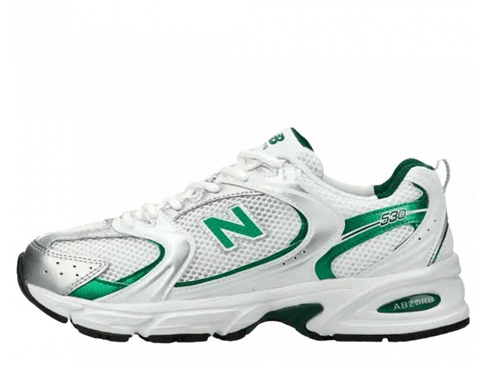 New Balance 530 White Silver Green