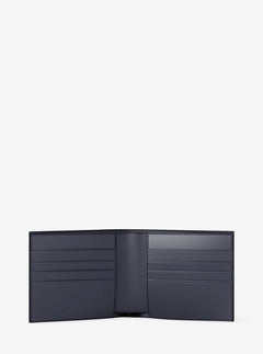 Michael Kors Signature Logo Wallet and Reversible Belt Gift Set Admrl-Plblue