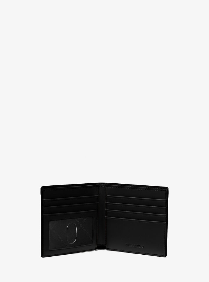 Michael Kors Cooper Pebbled Leather Billfold Wallet Black