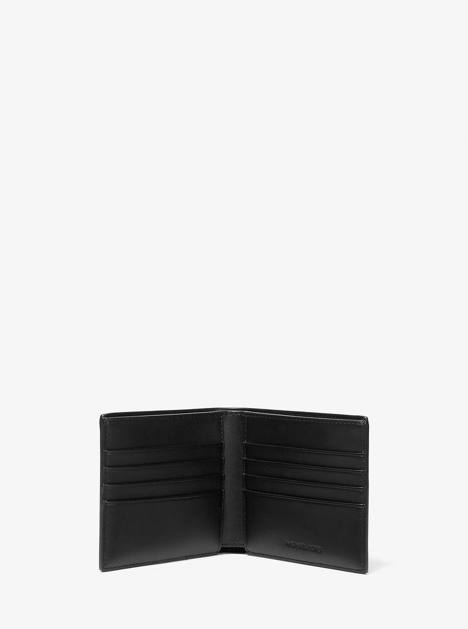 Michael Kors Signature Logo Billfold Wallet and Belt Gift Set Black