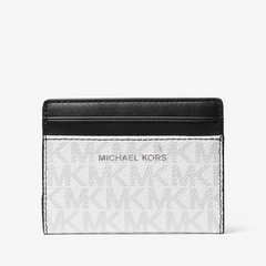 Michael Kors Cooper Signature Logo Bi-Fold Wallet Bright Wht
