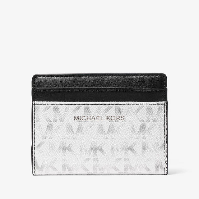 Michael Kors Cooper Signature Logo Bi-Fold Wallet Bright Wht