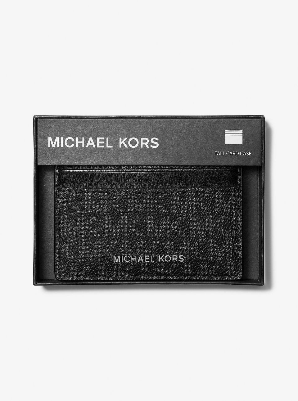 Michael Kors Cooper Signature Logo Card Case Black